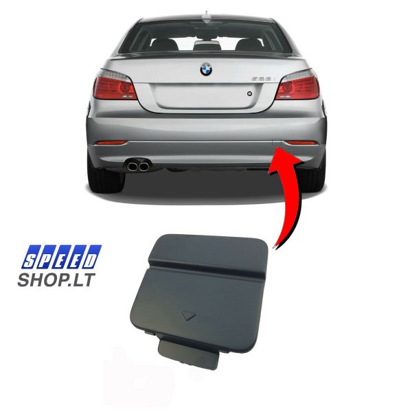 BMW 5 (E60) galinio bamperio tempimo kilpos dangtelis